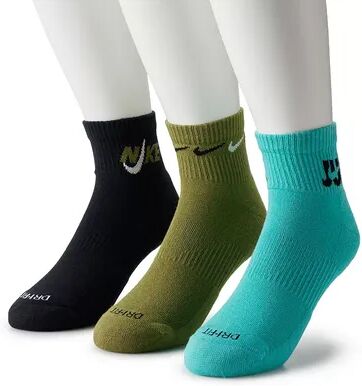 Nike Men's Nike 3-pack Everyday Plus Cushion Ankle Training Socks, Size: 8-12, Brown Over