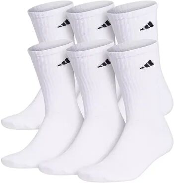 adidas Men's adidas 6-pk. ClimaLite Crew Performance SocksMen's adidas 6-pack Climalite Crew Performance Socks, Size: 6-12, White