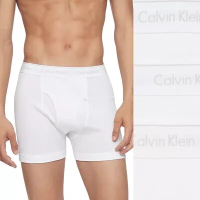 Calvin Klein Men's Calvin Klein 3-Pack Cotton Classics Boxer Briefs, Size: Medium, White