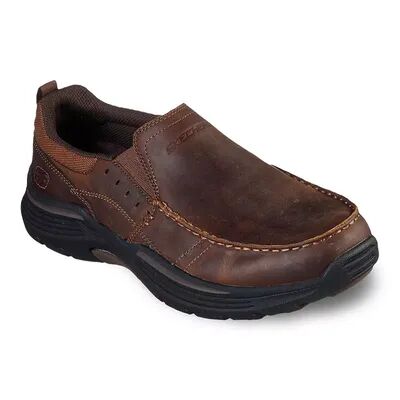 Skechers Relaxed Fit Expended Seveno Men's Slip-On Shoes, Size: 9.5 XW, Dark Brown