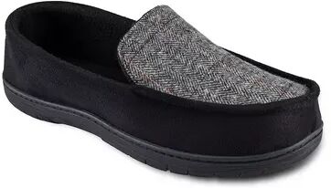 Wembley Men's Wembley Herringbone Moccasin Slippers, Size: Large, Silver