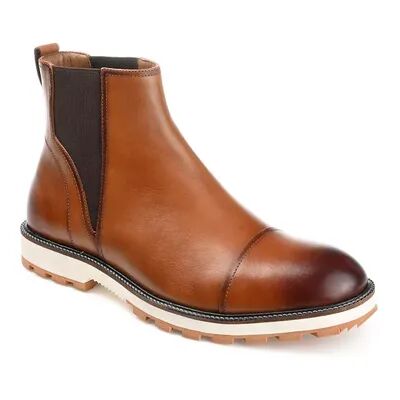 Thomas & Vine Jaylon Men's Leather Chelsea Boots, Size: 9.5, Red/Coppr
