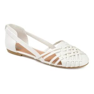 Journee Collection Ekko Women's Flats, Size: 7.5, White