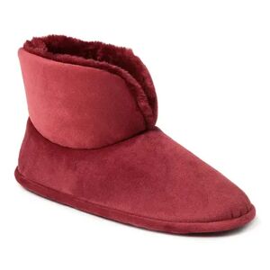Dearfoams Women's Dearfoams Velour Bootie Slippers, Size: Small, Dark Red