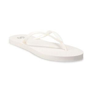 SO Glider Women's Flip Flop Sandals, Size: 11, White
