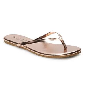 LC Lauren Conrad Honey Women's Flip Flop Sandals, Size: 5, Med Brown