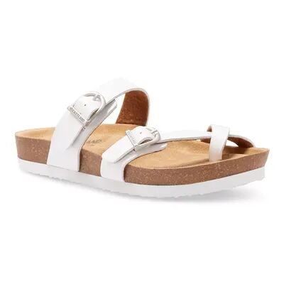Eastland Tiogo Women's Toe Ring Slide Sandals, Size: 6, White