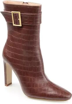 Journee Collection Elanie Tru Comfort Foam Women's High Heel Boots, Size: 8, Brown