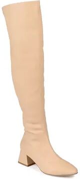 Journee Collection Melika Tru Comfort Foam Women's Thigh-High Boots, Size: 8, Med Brown