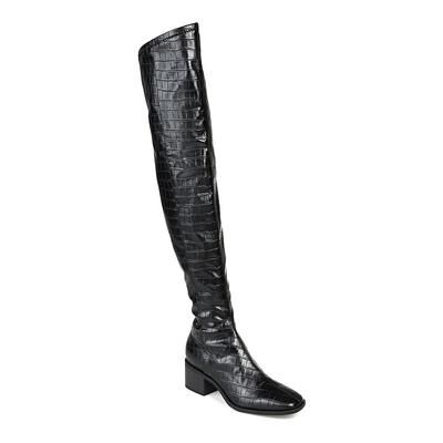 Journee Collection Mariana Tru Comfort Foam Women's Thigh High Boots, Size: 8.5 Wc, Croco
