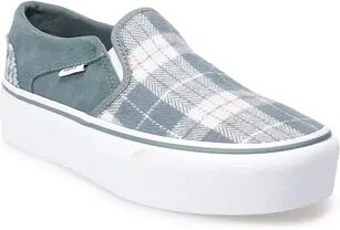 Vans Asher Platform Women's Slip-On Shoes, Size: Medium (8.5), Dark Grey