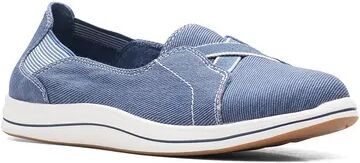 Clarks Cloudsteppers Breeze Skip Women's Slip-On Shoes, Size: 10 Wide, Light Blue