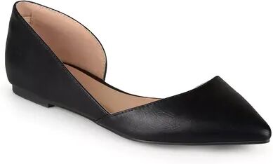 Journee Collection Cortni Women's Pointed-Toe Flats, Size: 6 Wide, Black