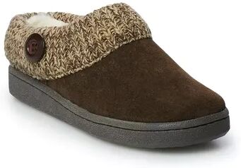 Clarks Women's Sweater Clog Slipper, Size: 6, Med Brown