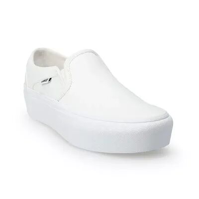 Vans Asher Women's Platform Skate Shoes, Size: 8.5, White