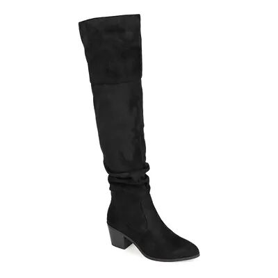 Journee Collection Zivia Women's Slouchy Over-the-Knee Boots, Size: 8.5, Black