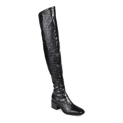 Journee Collection Mariana Tru Comfort Foam Women's Thigh High Boots, Size: 7 Wc, Croco