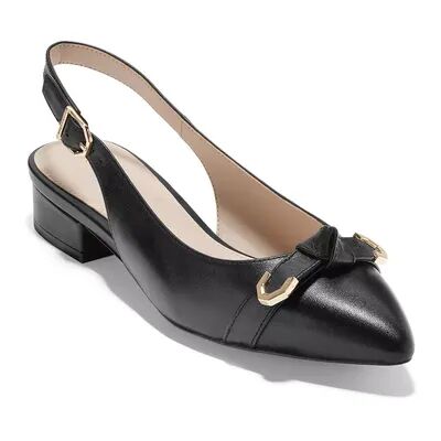 Cole Haan Menlo Skimmer Women's Leather Dress Shoes, Size: 11, Black