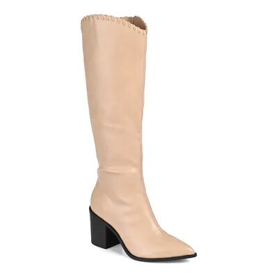 Journee Collection Daria Tru Comfort Foam Women's Knee-High Western Boots, Size: 11 W Wc, Med Brown