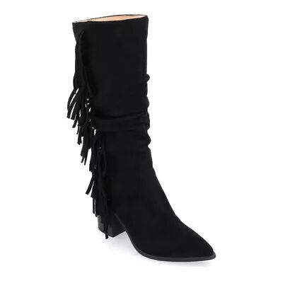 Journee Collection Hartly Tru Comfort Foam Women's Heeled Western Boots, Size: 8.5 Wc, Black