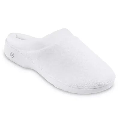 isotoner Women's isotoner Microterry Hoodback Clog Slippers, Size: 9-10, White