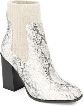 Journee Collection Adalia Tru Comfort Foam Women's Block Heel Ankle Boots, Size: 11, Snake