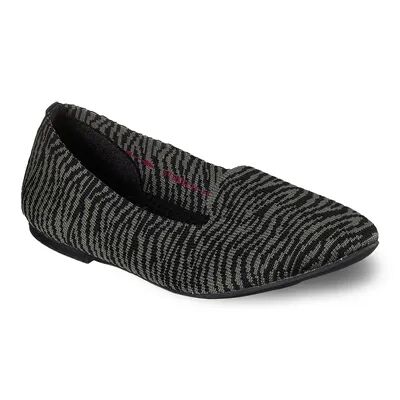 Skechers Cleo Knitty Zebra Women's Flats, Size: 6.5, Drk Purple