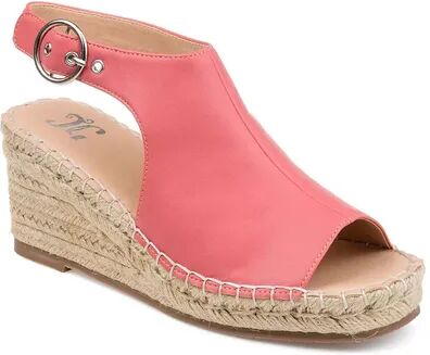 Journee Collection Crew Women's Espadrille Wedges, Size: 7 Wide, Orange