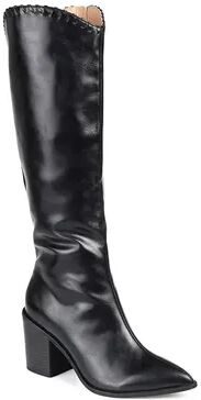 Journee Collection Daria Tru Comfort Foam Women's Knee-High Western Boots, Size: 8.5 W Wc, Black