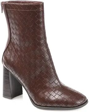 Journee Collection Brielle Tru Comfort Foam Women's Block Heel Ankle Boots, Size: 11, Brown