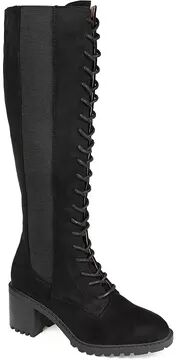 Journee Collection Jennica Women's Knee High Combat Boots, Size: 8.5 Medium XWc, Black