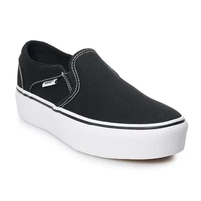 Vans Asher Women's Platform Skate Shoes, Size: 7, Black