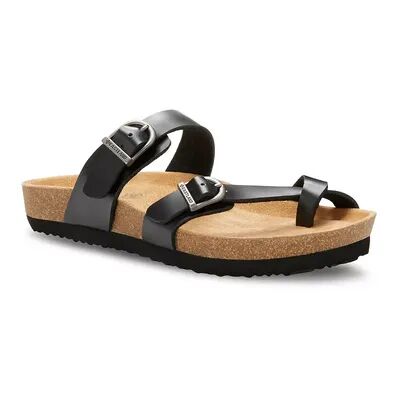 Eastland Tiogo Women's Toe Ring Slide Sandals, Size: 8, Black