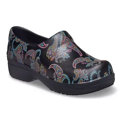 Crocs Neria Pro ll Women's Work Shoes, Size: 5, Black Paisley