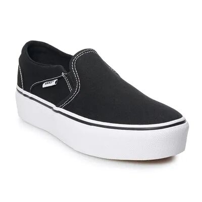 Vans Asher Women's Platform Skate Shoes, Size: 6.5, Black