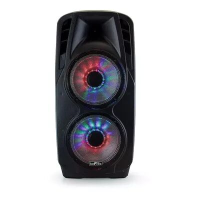 beFree Sound Double 12-Inch Subwoofer Portable Bluetooth Party PA Speaker, Black