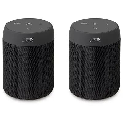 iLive Bluetooth 5.0 Wireless Speaker Pair, Black