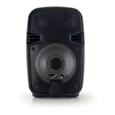 beFree Sound 8-Inch 400 Watts Bluetooth Portable Party Speaker with Reactive Lights, Black
