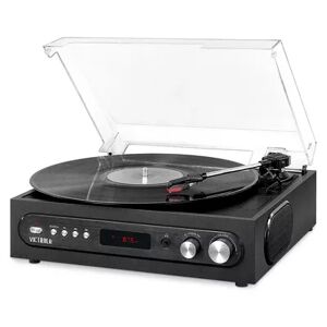 Victrola All-in-1 Bluetooth Record Player with Built in Speakers & 3-Speed Turntable, Black
