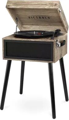 Victrola Liberty Bluetooth Record Player Stand with 3-Speed Turntable, Lt Brown