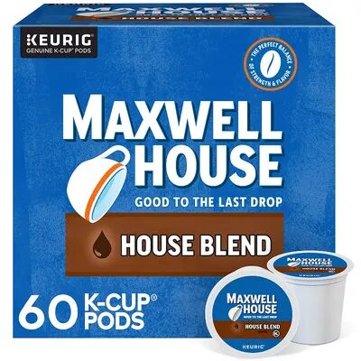 Keurig Maxwell House House Blend Coffee, Keurig K-Cup Pods, Medium Roast, 60 Count, Multicolor, 60 CT.