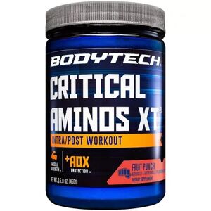 BodyTech Critical Aminos XT Intra/Post Workout - Fruit Punch (15.9 oz. / 45 Servings), Multicolor, 16 Oz