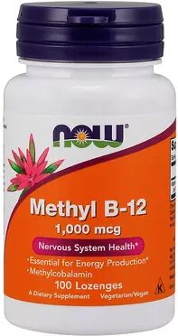 NOW Foods Methyl B-12 1,000 mcg - 100 Lozenges, Multicolor, 100 CT