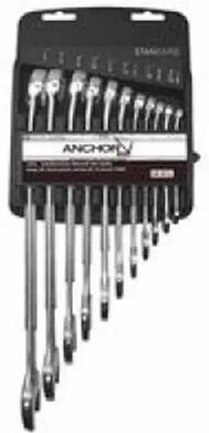 Anchor Brand 103-04-812 11 Piece Combination Wrench Set, Sae, Multicolor