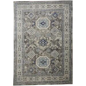 Weave & Wander Bellini Gray Traditional Area Rug, Grey, 2X8 Ft