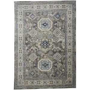 Weave & Wander Bellini Gray Traditional Area Rug, Grey, 8Ft Rnd