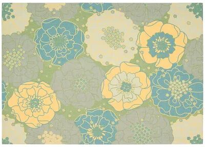 Nourison Home & Garden Floral II Area Rug, Green, 4X6 Ft