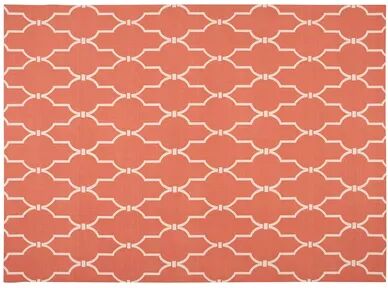 Nourison Home & Garden Wave Trellis Indoor Outdoor Rug, Orange, 5X7.5 Ft