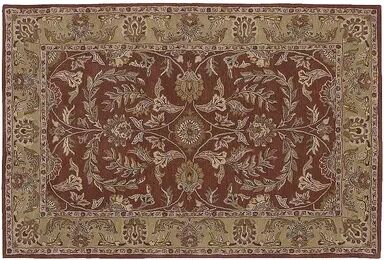 Nourison India House Rust Wool Rug, Brown, 5X8 Ft