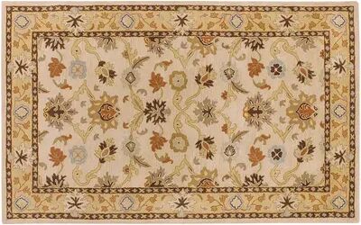 Artisan Weaver Pecos Floral Wool Rug, Beig/Green, 8X11 Ft